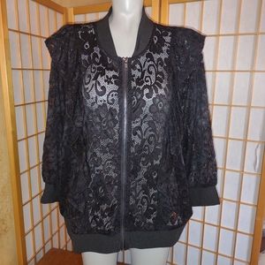 Torrid, NEW, lace bomber jacket, size 3